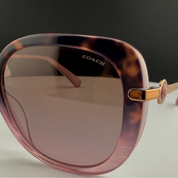 COACH HC 8320 56505M ROSE HAVANA GRADIENT AUTHENTIC FRAMES SUNGLASSES 55-17. NEW - Picture 6 of 12
